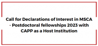 Call for Declarations of Interest in MSCA - Postdoctoral fellowships 2023 with CAPP as a Host Institution